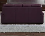 Plum Fabric Recliner Sofa – Modern 3 Seater Living Room Sofa - Image 3