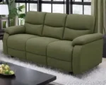 Olive Green Fabric Recliner Sofa – Modern 3 Seater Living Room Sofa - Image 2