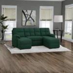 Modern Green Sofa – Luxury Fabric Sectional Sofa for Living Room