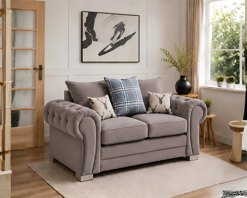Verona Stylish Fabric Sofa Verona 2 Seater Sofa - Luxurious Chenille Fabric - Image 1