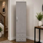 Modern One Door Wardrobe with Two Drawers