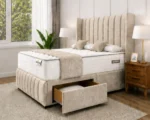 Elegant King Size Divan Bed with Mattress and Storage Drawers - King Size Bed - Image 5