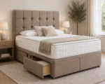 Luxury Super King Size Divan Bed – Super King Divan Bed – 200 x 200 cm with Mattress