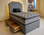 Premium Double Divan Bed with mattress and 2 Drawers - Image 2