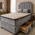 Modern King Size Bed Set Stylish Divan Base with Mattress