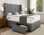 Double Divan Bed Frame with Drawer - Stylish Double Bed with Mattress - Image 3