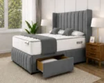 Double Divan Bed Frame with Drawer - Stylish Double Bed with Mattress - Image 4