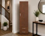 Elegant One Door Wardrobe with Two Drawers