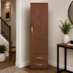 Elegant One Door Wardrobe with Two Drawers