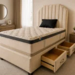 Modern King Size Divan Bed with Mattress
