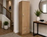 Smart Storage One Door Wardrobe with Two Drawers - Image 2