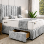 Contemporary King Size Divan Bed Frame – Luxury King Size Bed with Storage and Comfortable Mattress