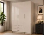 3 Door Wardrobe with 2 Drawers – Premium Bedroom Organizer
