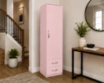 Single Door Wardrobe with Two Storage Drawers - Image 2