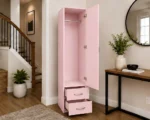 Single Door Wardrobe with Two Storage Drawers - Image 4