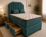 Double Divan Bed with Modern Style - Bed with mattress and Drawers - Image 2