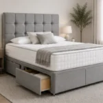 Double Divan Bed with Modern - Double Bed Frame with Mattress Included