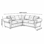Ashwin Corner Lounge Sofa – Elegant 5 Seater - Image 5