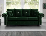 Green Fabric sofa - Ashwin 3 Seater Sofa - Living Room 3 Seater Sofa