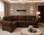 Brown Sofa - Ashwin Corner 4 Seater Sofa - L Shape Sofa - Image 2