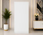 White 2 Door Mirrored Wardrobe with 3 Drawers - Modern Bedroom Storage Cabinet - Image 3