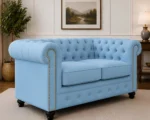 Chesterfield Velvet 2 Seater Sofa - Modern 2 Seater Sofa - 2 Seater Sofa - Image 3