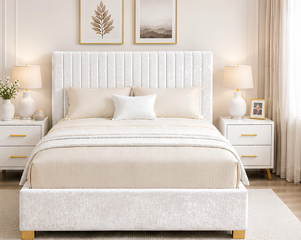 Classic Buttoned Divan Bed Divan Double Bed with Storage - Double Divan Bed with Storage – Mattress Included - Image 1