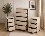 Stylish Bedroom Organizer – 5 Chest of Drawer+ 2 Bedside Tables - Chest of 5 Drawers - Image 2