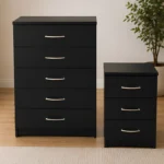 Chest of 5 Drawers With One Side Table - Luxury Storage Chest of 4 Drawers