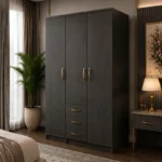 Luxury 3 Door Bedroom Wardrobe with Storage Drawers - Modern Design