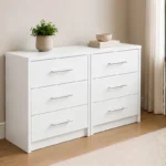 2 Bedside Tables - 2 Bedside Tables with 3 Drawers – Premium Stylish Side Tables