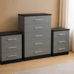 Chest of Five Drawers With Two Side Table - Drawers With Side Table - Luxury Spacious Wooden Drawer Cabinet