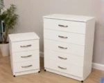 Chest of 5 Drawers With Side Table - Chest of 5 Drawers -  Elegant Wooden Side Table - Premium Storage Cabinet - Image 5