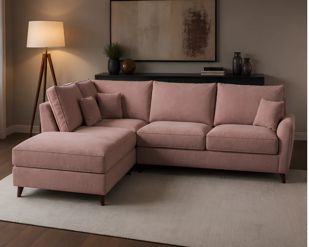L Shape Corner Sofa Comfortable Fabric Lounge Suite Modern Design Spacious Dylan 4 Seater Corner Sofa – Luxury Family Seating - Image 1
