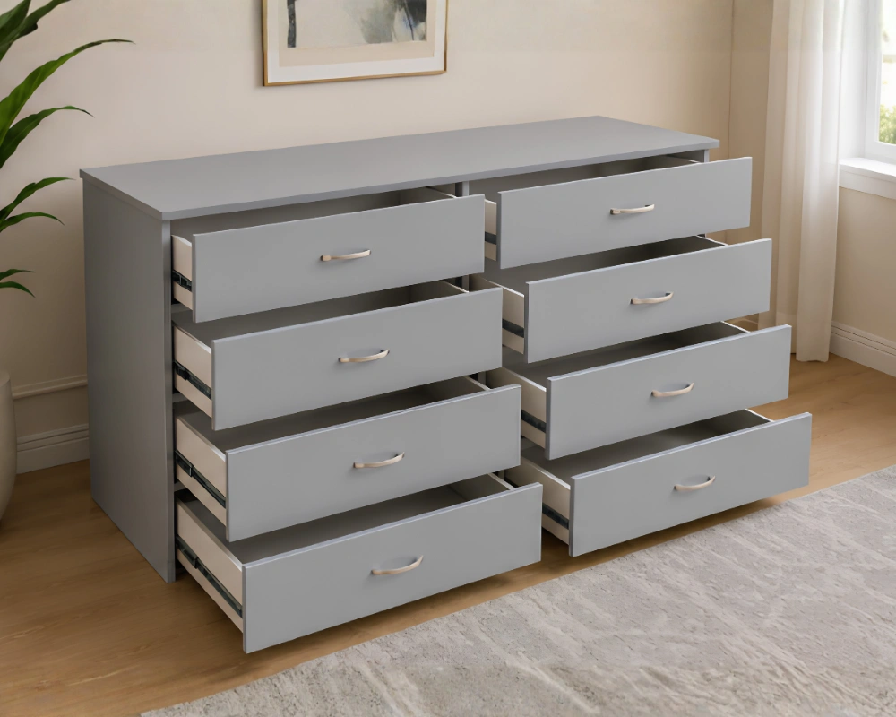 Luxe Manor Storage Chest Chest of 4+4 Drawers - Stylish Wooden Storage Drawers - Designer Bedroom Chest - Image 1
