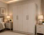 Premium Cashmere 4 Door Wardrobe – Modern Bedroom Storage Cabinet - Image 3