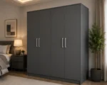 High Quality 4 Door Wardrobe – Strong & Stylish Build - Wooden 4 Door Wardrobe – Classic & Elegant Finish - Image 2