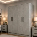 Durable 4 Door Wardrobe – Stylish Wooden Wardrobe - Spacious 4 Door Wardrobe – Luxury Family Storage Solution