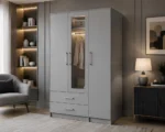Modern Bedroom Closet with Drawers and Mirror - Elegant Home Wardrobe - Image 4