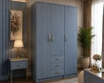 3 Door Wardrobe with 3 Drawers - Modern Bedroom Storage Wardrobe