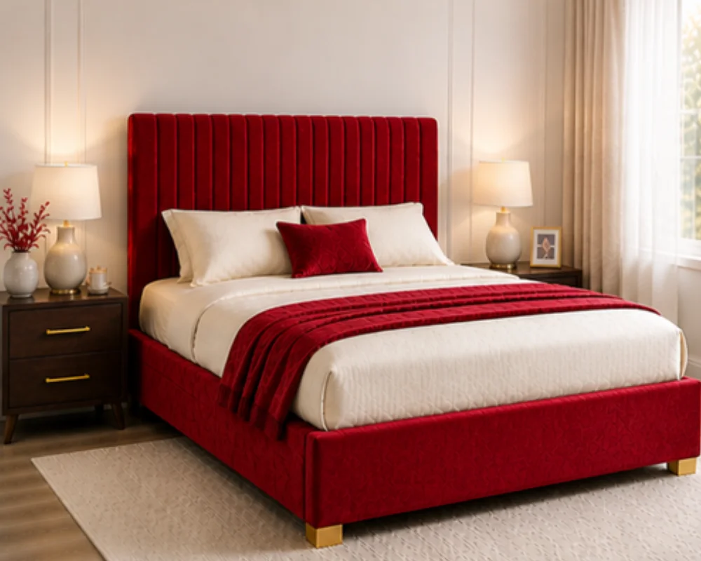 Premium Fabric King Size Divan Bed Double Bed with Storage – Double Bed Frame with Storage – Mattress Included - Image 1