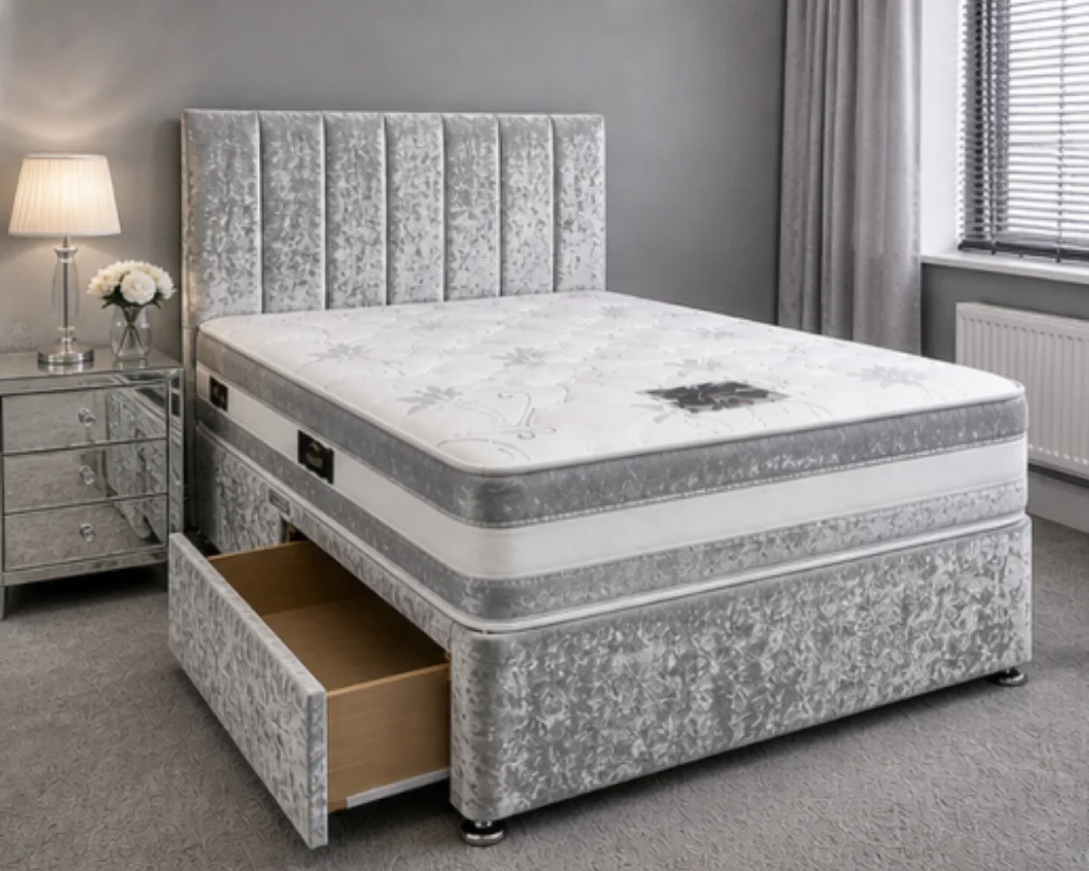 Premium King Size Upholstered Divan Bed King Size Bed - Modern King Size Storage Bed – Mattress Included - Image 1