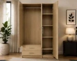 3 Door Wardrobe with 2 Drawers - Image 3