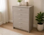 Chest of 5 Drawers - Premium Wooden Storage Drawers - Elegant bedroom furniture - Image 6