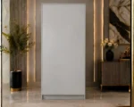 Modern White 2 Door Mirrored Wardrobe with 3 Drawers - Bedroom Storage Cabinet - Image 5
