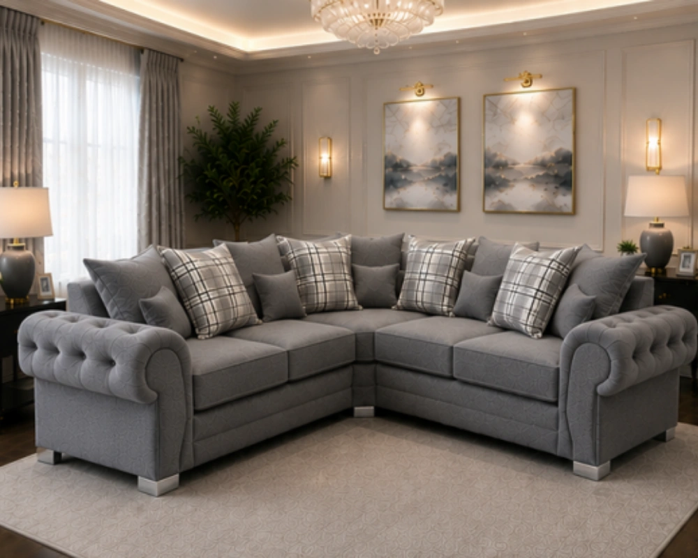 Verona Classic Corner Sofa Collection Verona Premium Corner Sofa - Verona Corner Sofa - 5 Seater Sofa - L Shape Corner Sofa - Image 1