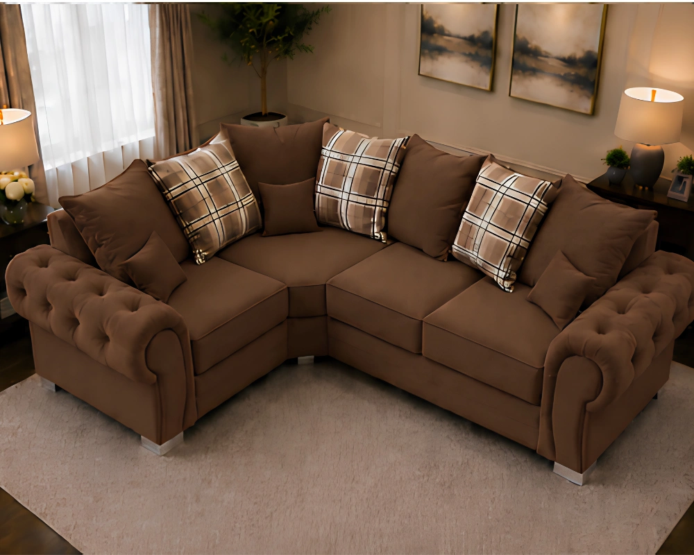 Verona Cozy Fabric 4 Seater Lounge Sofa Verona 4 Seater Sofa - Four Seater Sofa - Modern Four Seater Corner Sofa - Image 1