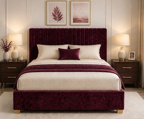 efrewrer Stylish Divan Double Bed - Double Bed Frame with Mattress – Divan Storage Bed - Image 1
