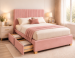 Double Divan Bed with Storage Drawers - Double Bed with Mattress – Stylish Divan Storage Bed - Image 2