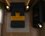 Elegant Double Bed Room Set - Six Door Wardrobe With Four Drawer - Chest of Five Drawers With Two Bed Side Table - Image 2